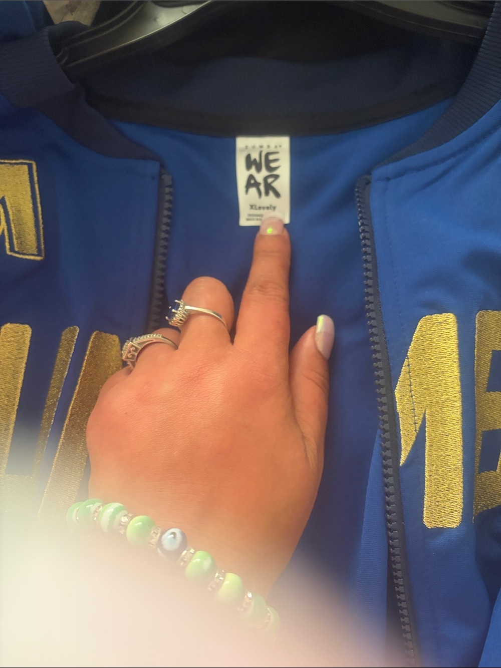 Zumba Fitness Blue Jacket with Gold Lettering